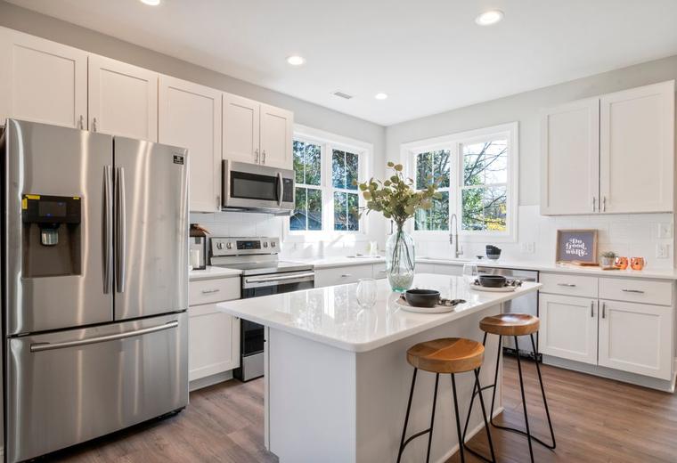 A newly fitted modern kitchen